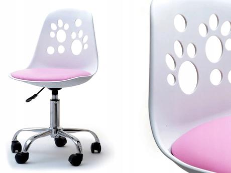 Otočná stolička foot k písaciemu stolu bielosivá,