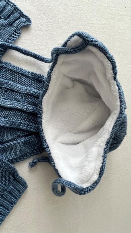 Garnamama detský modrý set šál a čiapka, 62 / 68 / 74