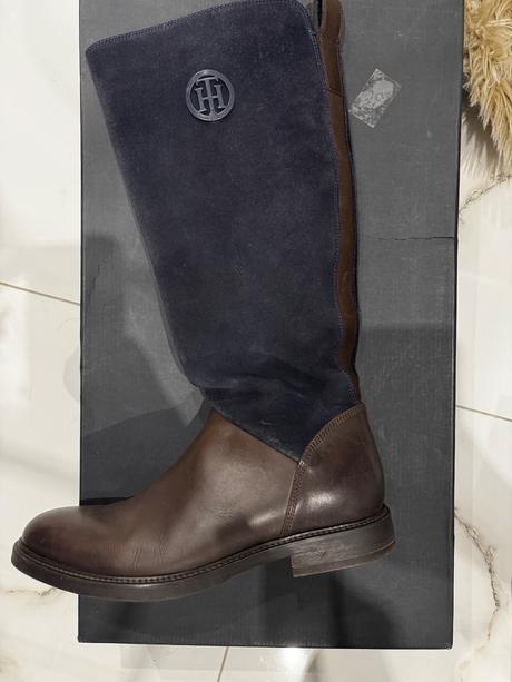 Tommy hilfiger kožené čižmy 40, tommy hilfiger,40