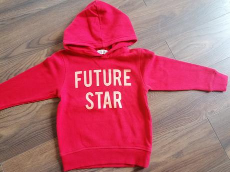 Červená mikina, h&m,104