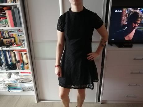Dámske čierne čipkové šaty zn. zara, zara,m