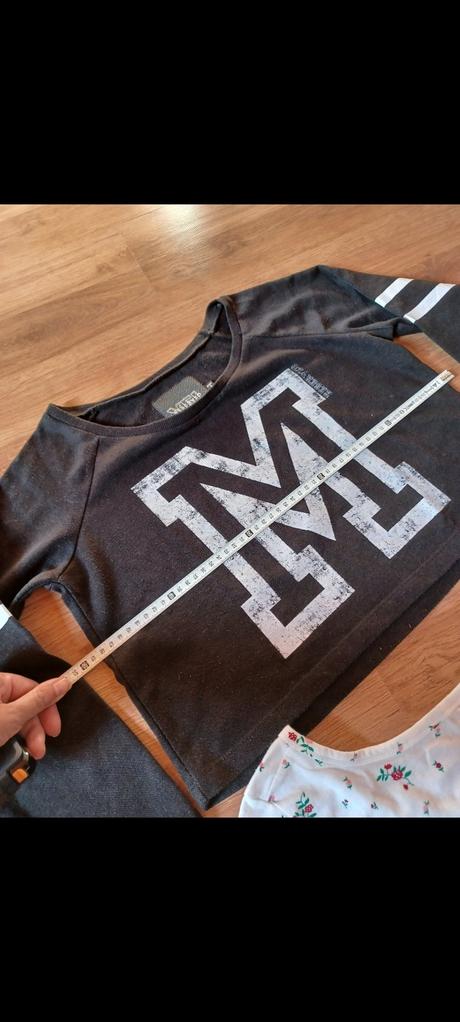 Crop mikina + tričko, m