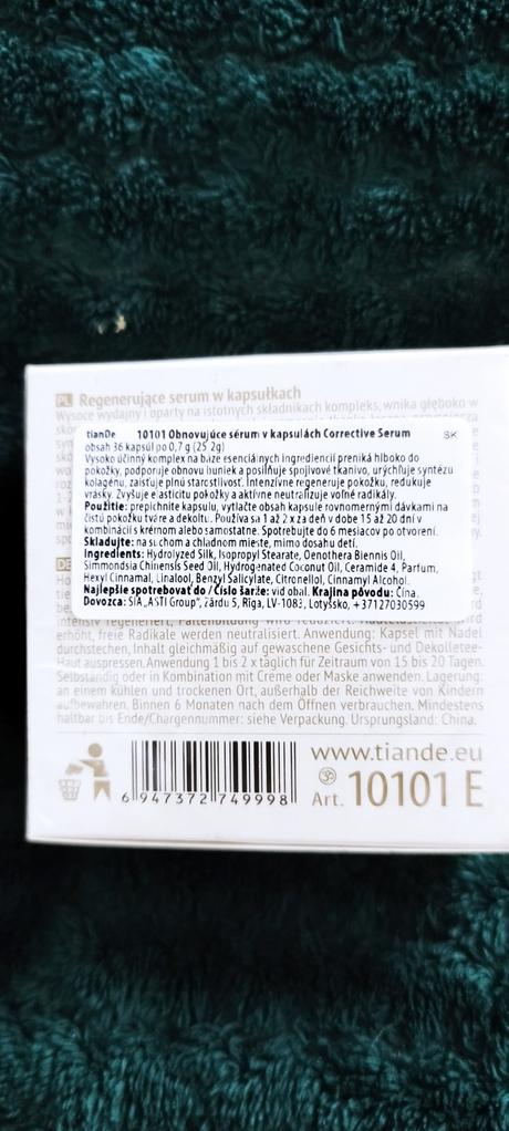Regeneračné sérum tiande,
