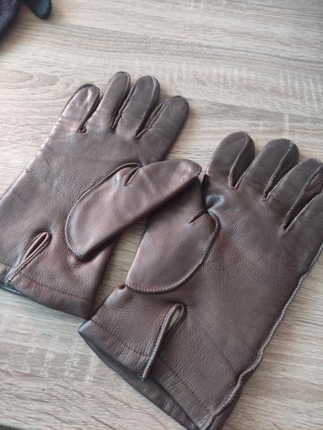 Kožené zateplené rukavice, l