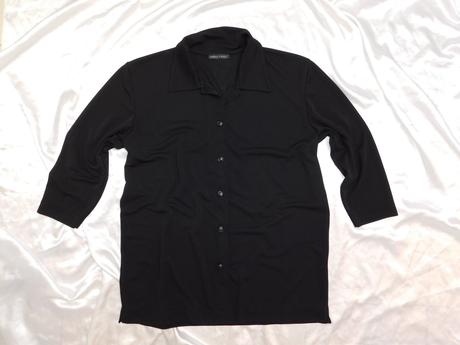 Luxusna košelova bluzka,čiernej farby,z mierne ela, 42