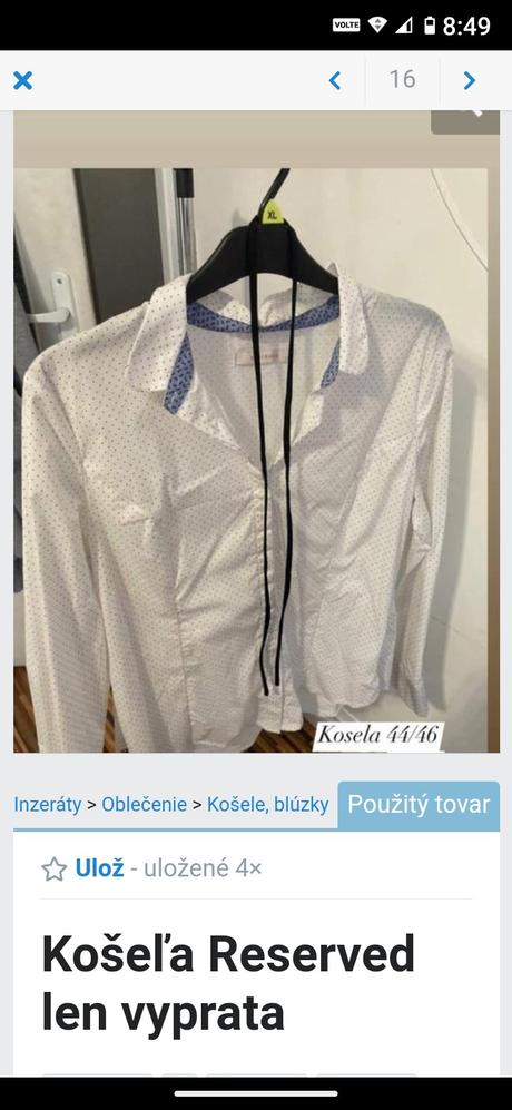 Elastická košeľa, reserved,44