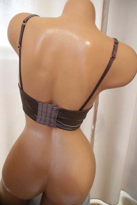 Hnedá saténová podprsenka, 70c, 70c