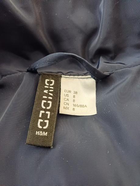 Tmavomodrá bunda, h&m,38