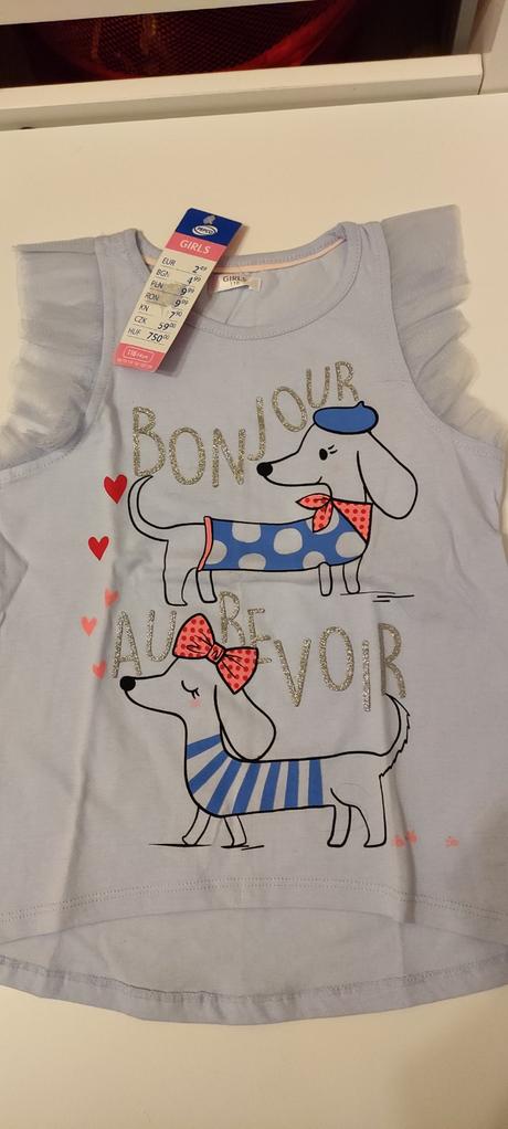 Tričko so psíkmi, nové, pepco,116