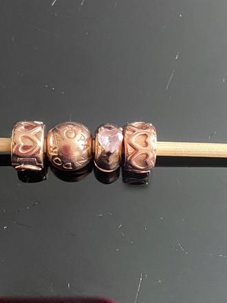 Rosegold klipy, pandora