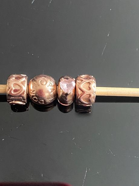 Rosegold klipy, pandora
