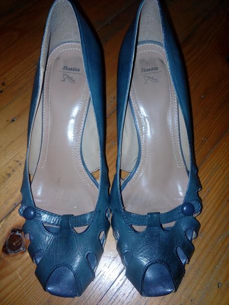 Dámske kožené lodičky, baťa,40