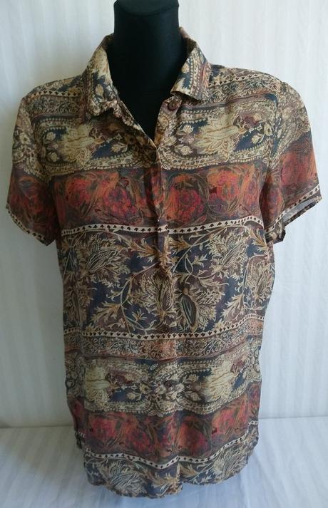 Dámska hnedo farebná blúzka, marks & spencer, marks & spencer,xl