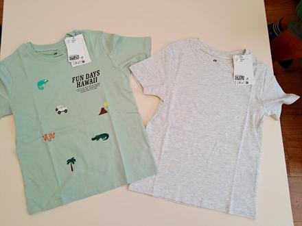 2ks  tricka h&m 110/116, h&m,110 / 116