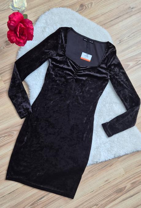 Krásne elegantné zamatové šaty sinsay, sinsay,xs