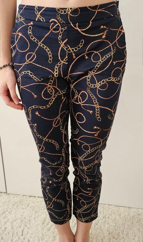 Nohavice rovné s retiazkovou aplikáciou, orsay,36