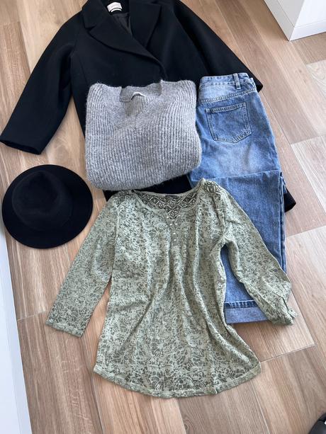 Olivovový top s dlhým rukávom, street one,s