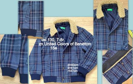 Bunda-bombera veĺ.130, 7-8r., zn.united colors of, 128