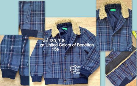 Bunda-bombera veĺ.130, 7-8r., zn.united colors of, 128