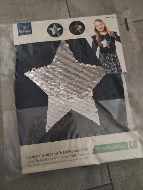 Dievčenské tričko s dlhým rukávom, tchibo,146