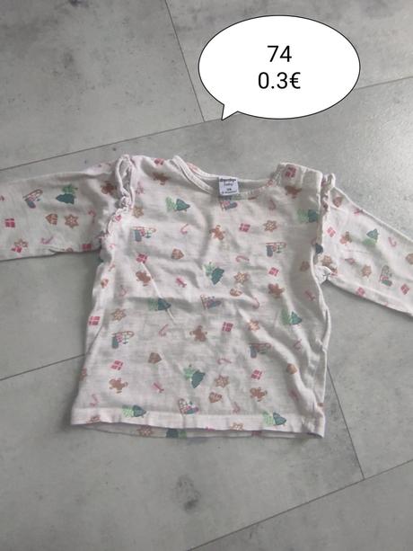 Tričko dlhý rukáv s vianočným motívom, dopodopo,74