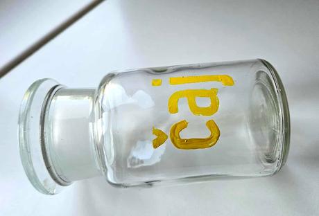 Sklenená dóza/prachovnica so zátkou, 600 ml,