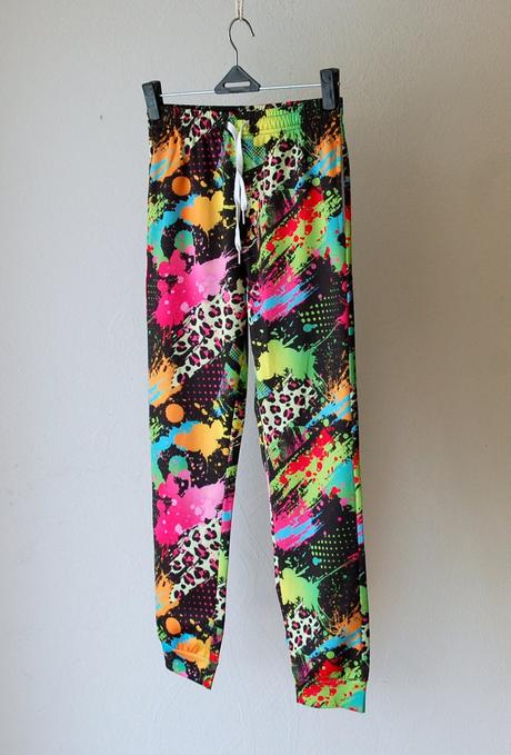 Štýlové neónové tepláky, xs