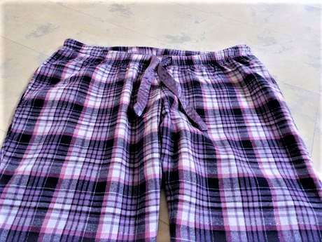 Flanelové teplé pyžamové nohavice, xl