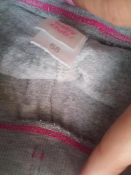 Dievčenské sivé tepláky s flísom c&a (veľk.68), c&a,68