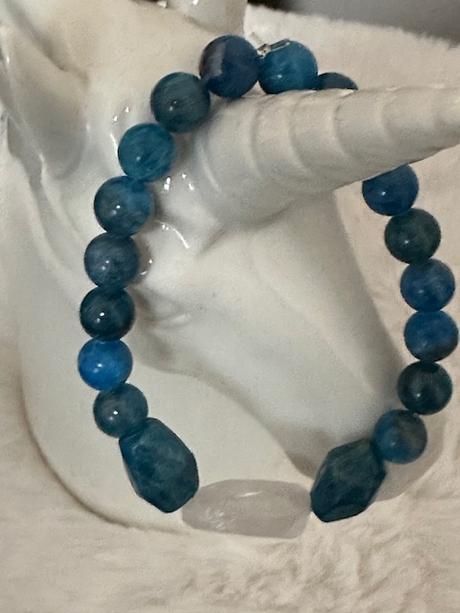 Náramok apatit - krištáľ s osobným zámerom,