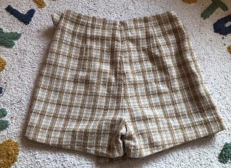 Károvaný béžový skort amisu, l/40, amisu,l