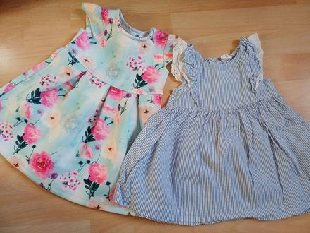 2x krasne letne šaty v.68 / 3-6 mes, h&m,68