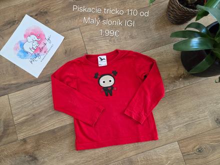 Pískacie tričko 110 od malý sloník igi ninja garu, 104