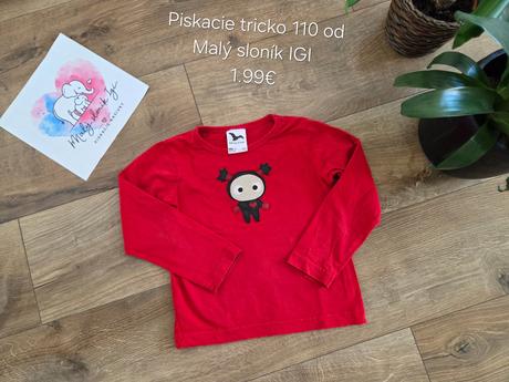 Pískacie tričko 110 od malý sloník igi ninja garu, 104