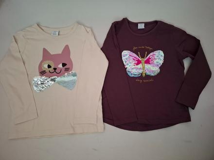 Tričká s obojstrannými flitrami, lindex,110