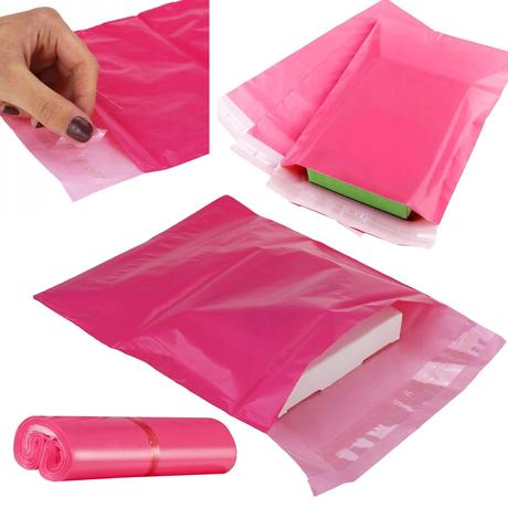 Plastová obálka 350x460mm samolepiaca ružová,