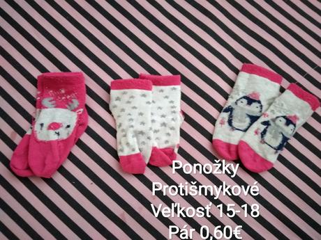 Detské ponožky (aj protišmykové), 18