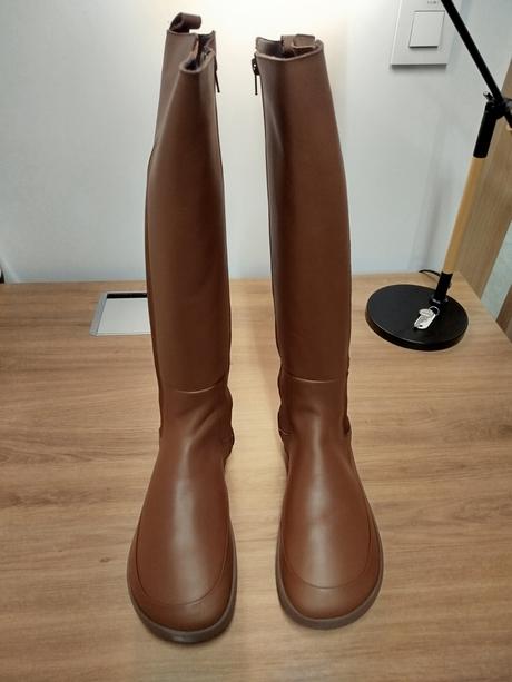 Barefoot vysoké čižmy harper brown leather, 43