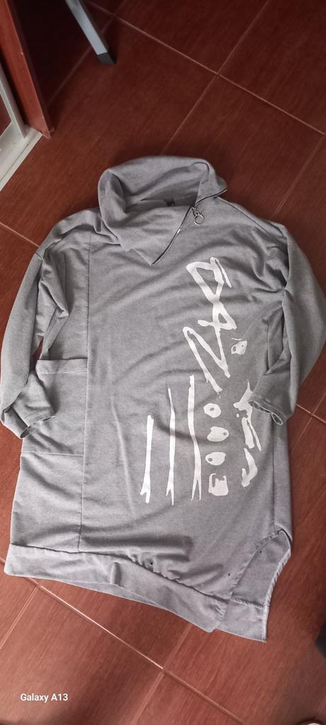 Predĺžená mikina, šaty pre moletky, 48