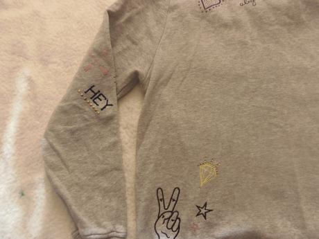 Mikina šedá s výšivkami, esprit,164