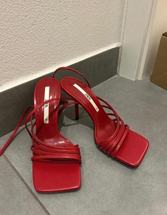 Sandale na opätku, zara,37