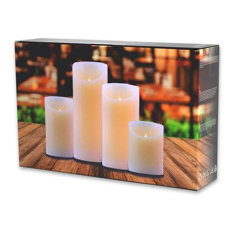 Súprava 4 led svetelných sviečok, 