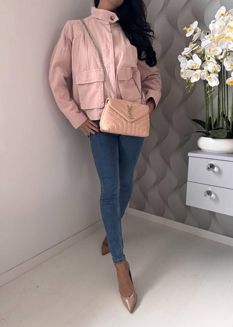 Zara - ružová krátky baloňák, zara,xs