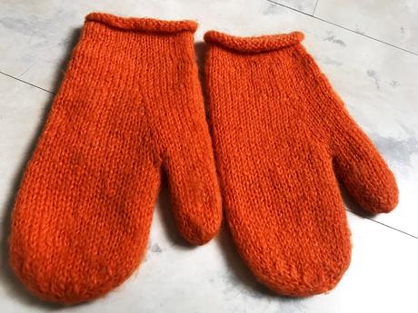 Luxusné mohérové rukavice, fishbone,l