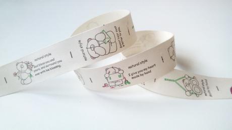 Bavlnená stuha mackovia 25 mm,