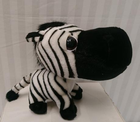 Plyšová zebra, big headz, 22 cm,