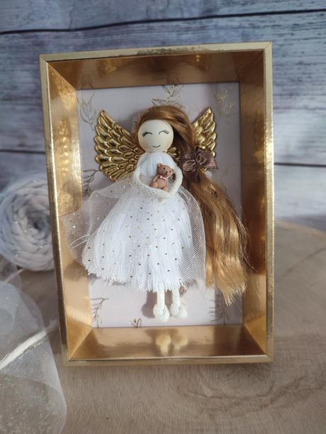 Anjel strážny macrame,