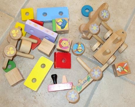 Skladačka - drevený vláčik, 