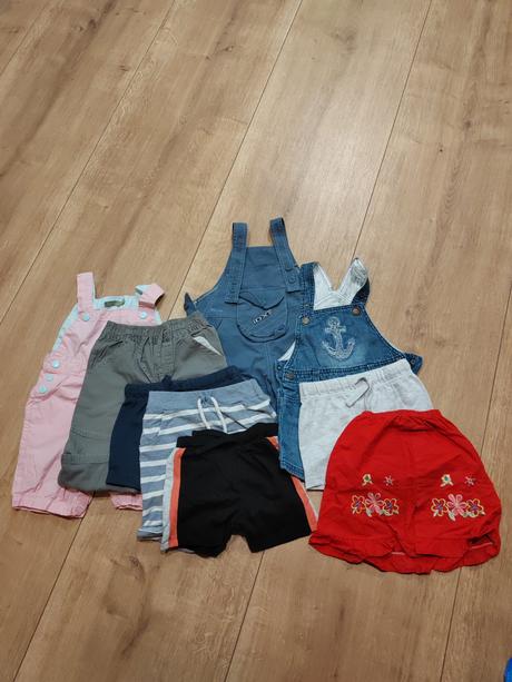 Krátke nohavice + 1 sukňa, 68–80