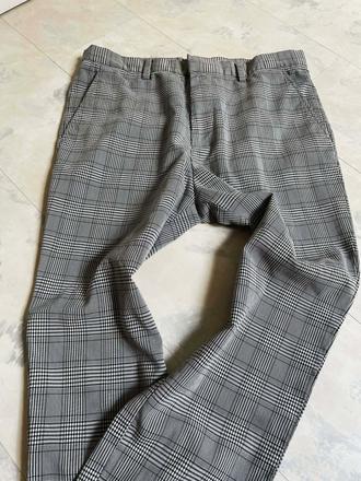 Kockované chino nohavice, h&m,s